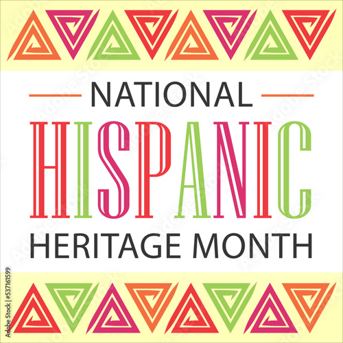 flat national hispanic heritage month celebrate