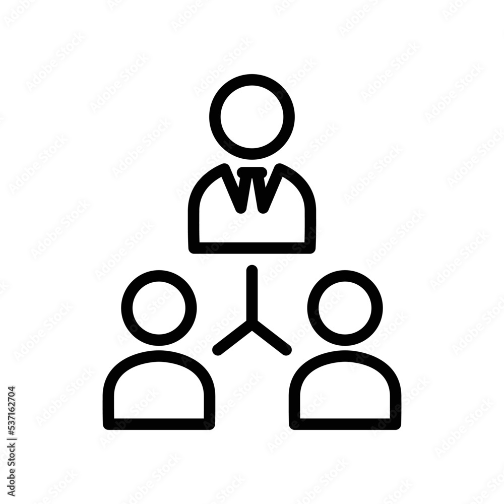 Group organization line icon vector graphic illustration Group organization line icon vector graphic illustration