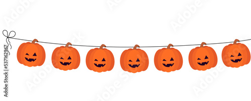 halloween decoration with pumpkins, happy halloween