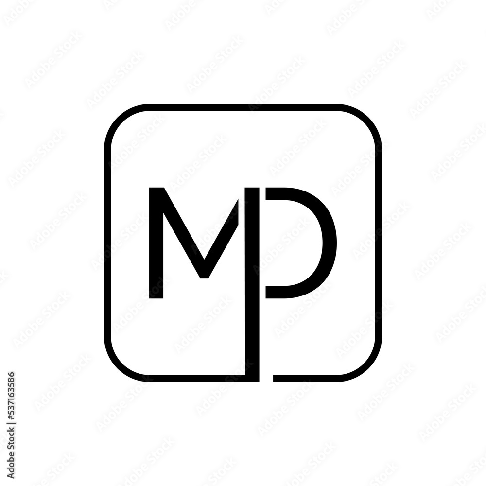Initial MD letter Logo Design vector Template. Creative MD Letter Logo Design Vector Illustration. Initial MD letter Logo Design vector Template. Creative MD Letter Logo Design Vector Illustration.