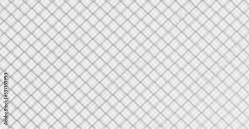 Shadow effect of metal fence mesh. Blurred pattern of wire grid of security barrier, enclosure, cage. Overlay background of rabitz net shadow, vector realistic illustration