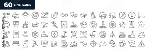 set of most common used 60 web icons in outline style. thin line icons such as season, avatars, hiring, contest, efficient, preparation, silver, online learning vector.