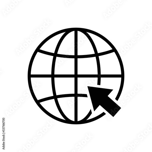 internet globe icon vector design template in white background