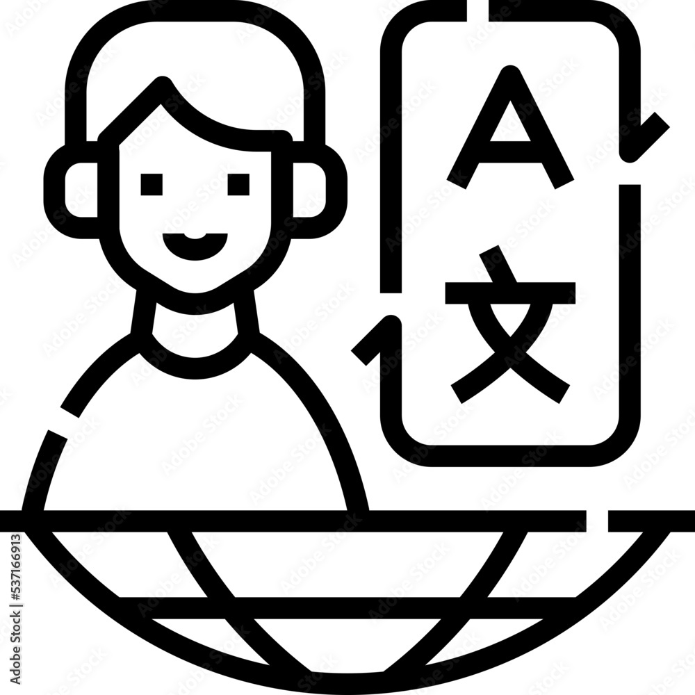 Interpreter man icon symbol element Interpreter man icon symbol element