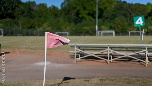 flag soccer field