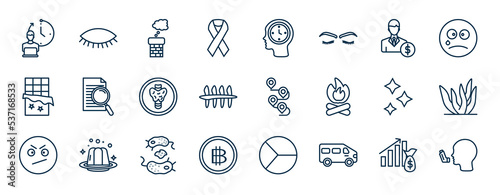 set of most common used web icons in outline style. thin line icons such as overtime, breast cancer, salesperson, print preview, customer journey map, seaweed, germs, shuttle vector.