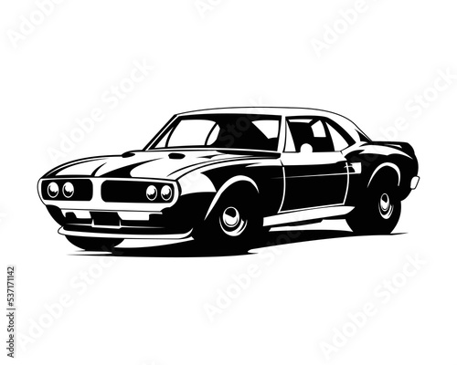 Muscle Car logo template for your company. Vector logo illustration © DEKI WIJAYA