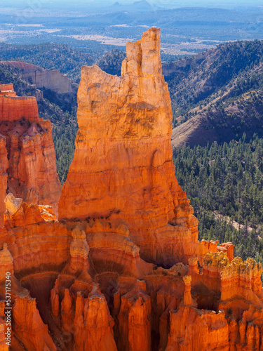 Close up of Rock formation in Sunrise light in Bryce Canyon National Park, Utah