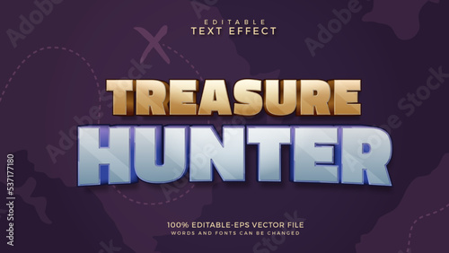 Treasure hunter editable text effect