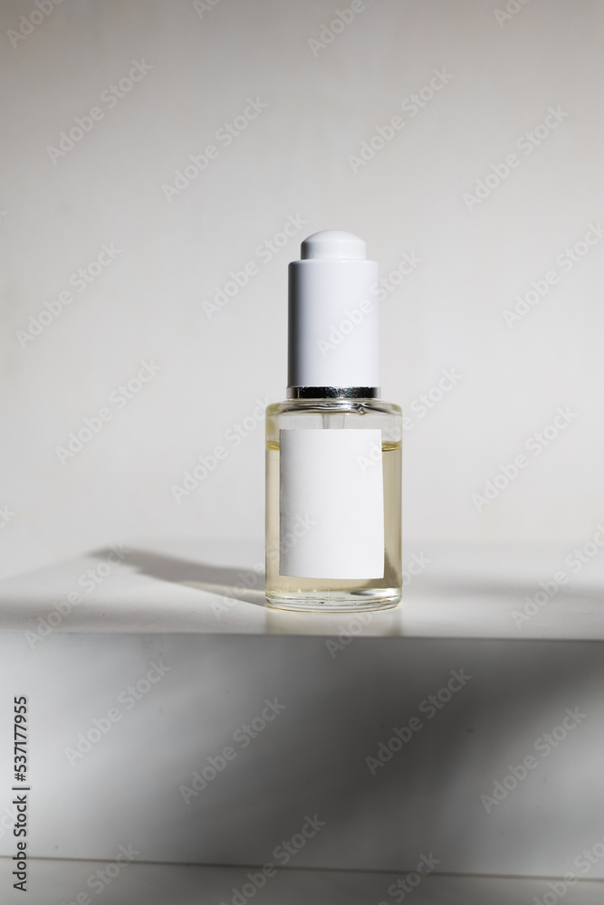 Naklejka premium Bright jar for varnish for mockup macro