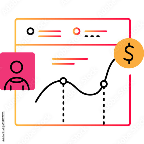 Plan outline icon vector business tactic strategy