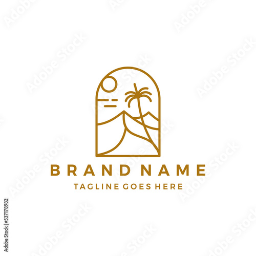 mountain logo design vector illustration