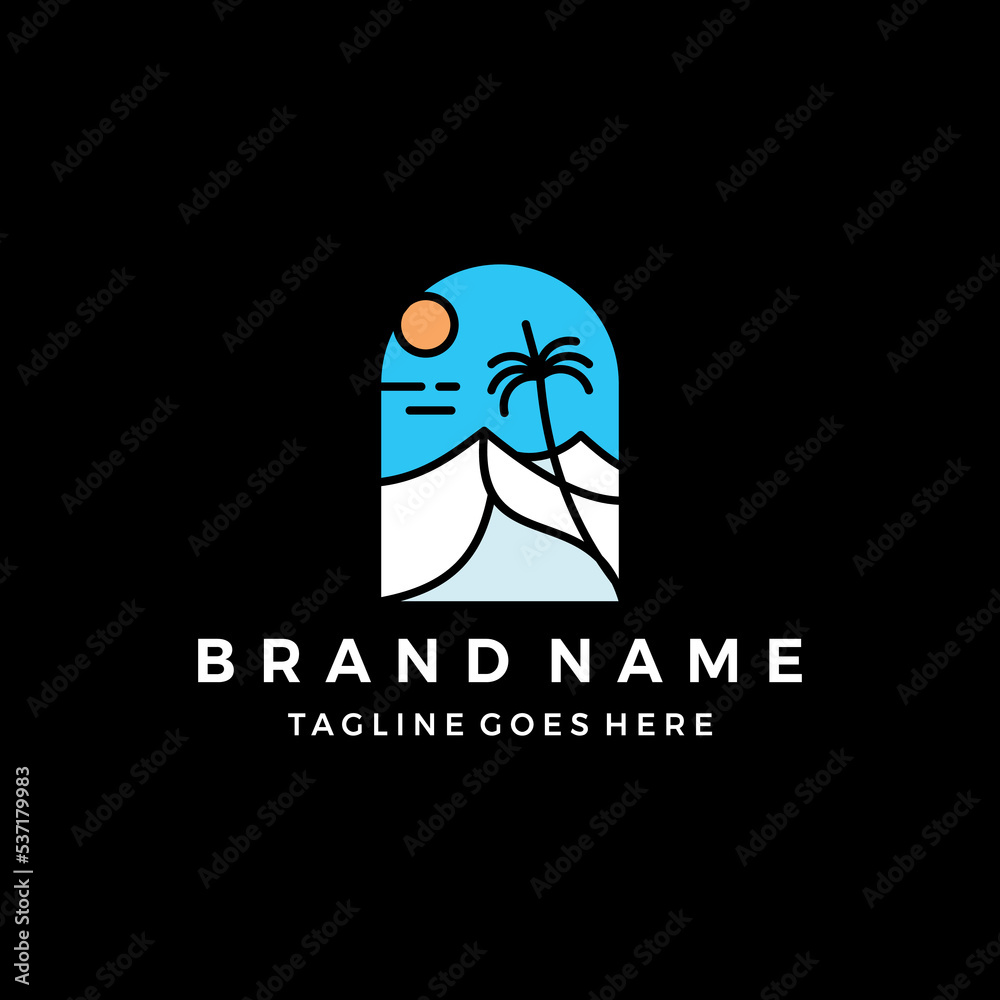 mountain adventure logo design vector template mountain adventure logo design vector template