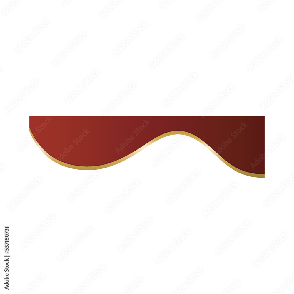 Red and Gold Modern Corner Element 19