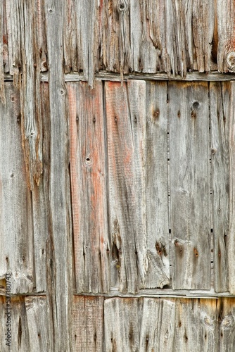 Aged wooden wall on a building.