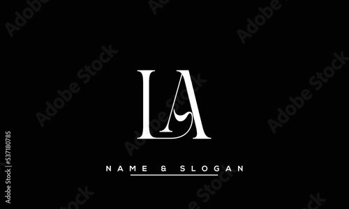 LA,  AL,  L,  A   Abstract  Letters  Logo  Monogram
