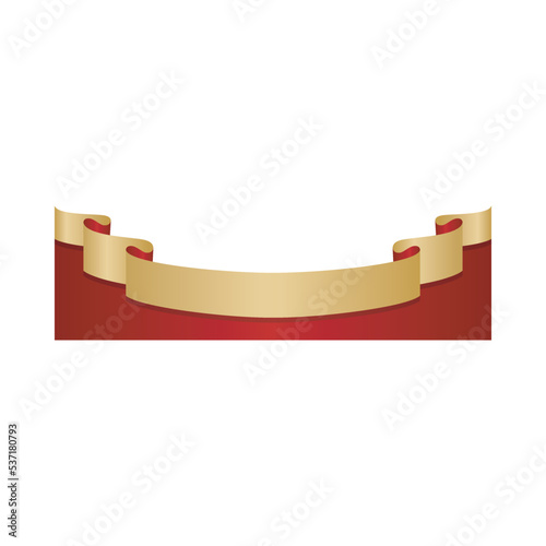 Red and Gold Modern Corner Element 7