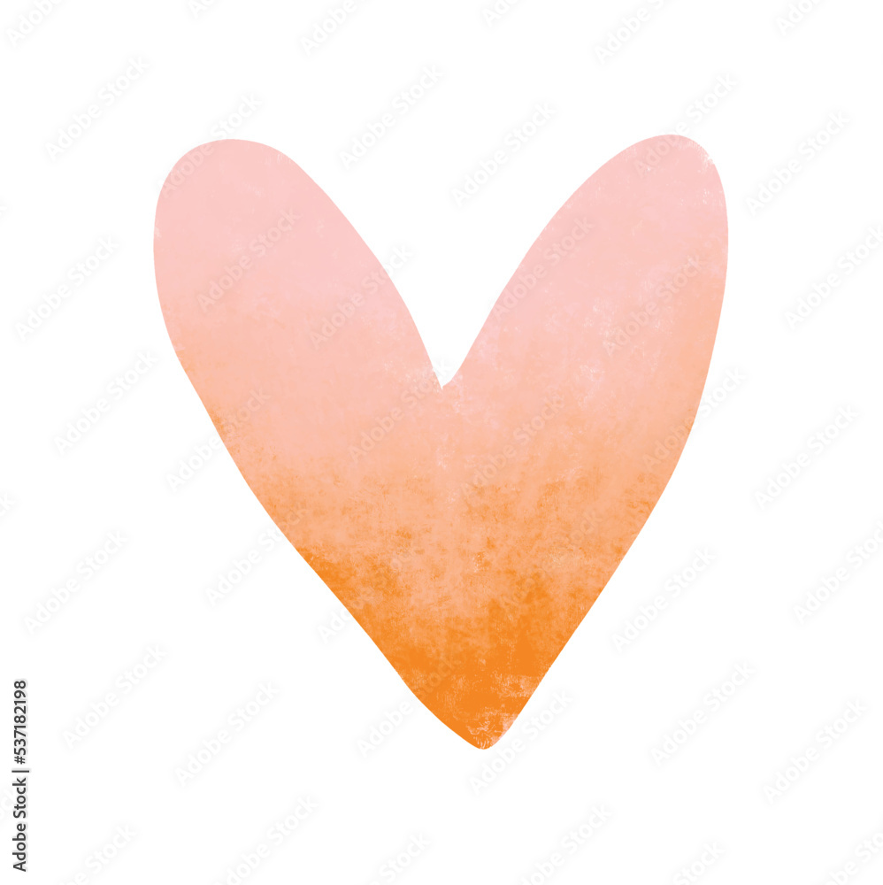 Love Symbol. Simple Hand Drawn Romantic Vector Illustration ideal for Card, Poster, Wall Art, Valentine's Day. Modern Abstract Grunge Print with Pink-orange Freehand Heart on a White Background. Love Symbol. Simple Hand Drawn Romantic Vector Illustration ideal for Card, Poster, Wall Art, Valentine's Day. Modern Abstract Grunge Print with Pink-orange Freehand Heart on a White Background.