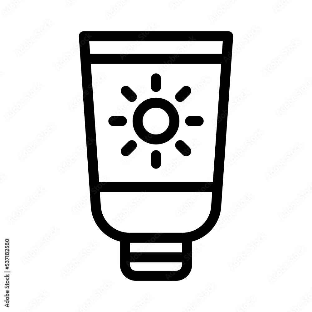sunscreen line icon illustration vector graphic sunscreen line icon illustration vector graphic