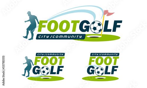 Premium Editable Vector Footgolf Logo for your team club and tournament event 