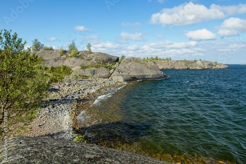 Rocky seashore on the island of Björkö, Archipelago of Korpo, Finland.