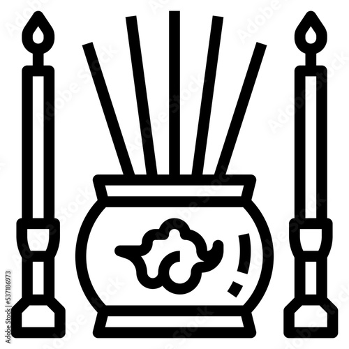 chinese candle icon