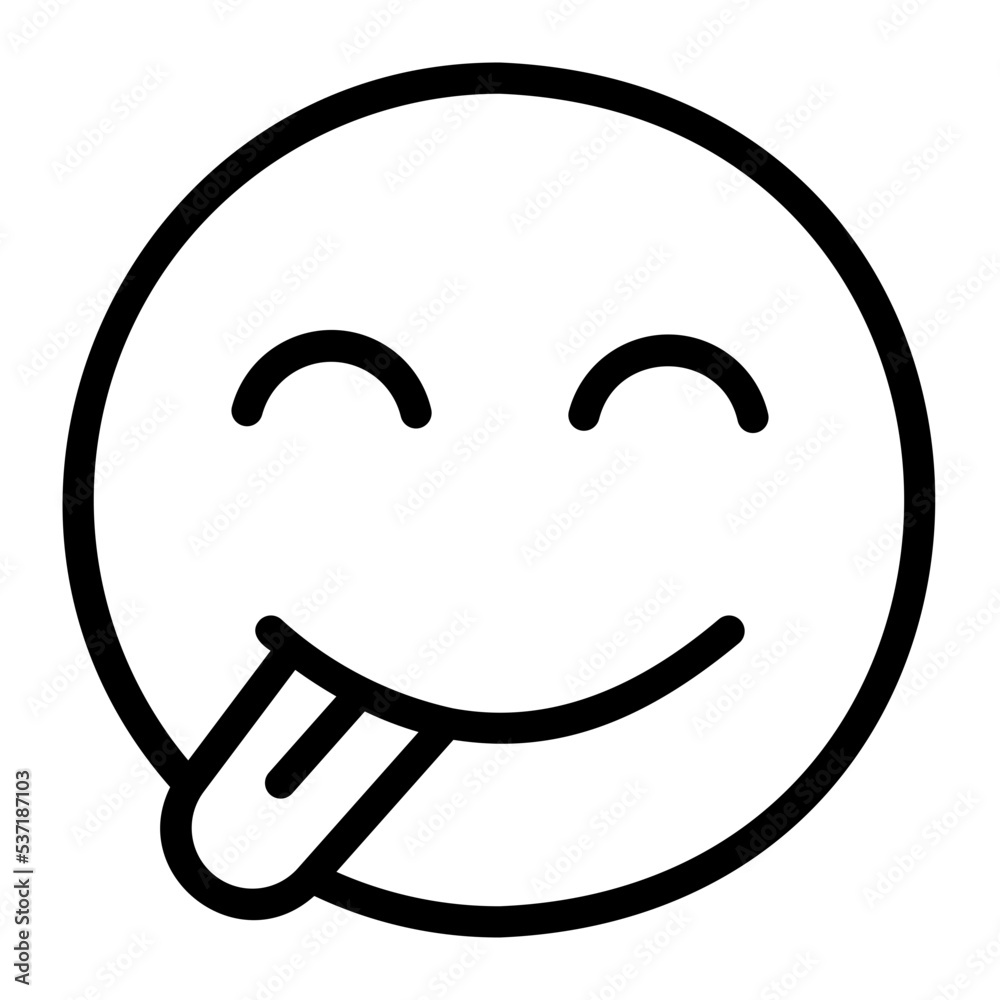 enjoying face line icon enjoying face line icon