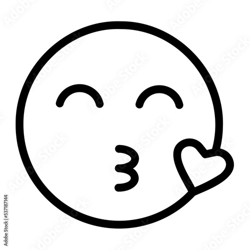 kiss line icon
