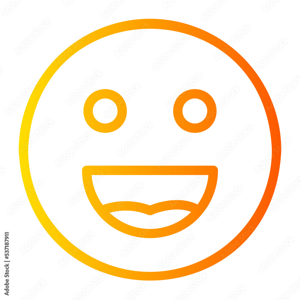 Fototapeta premium laugh gradient icon