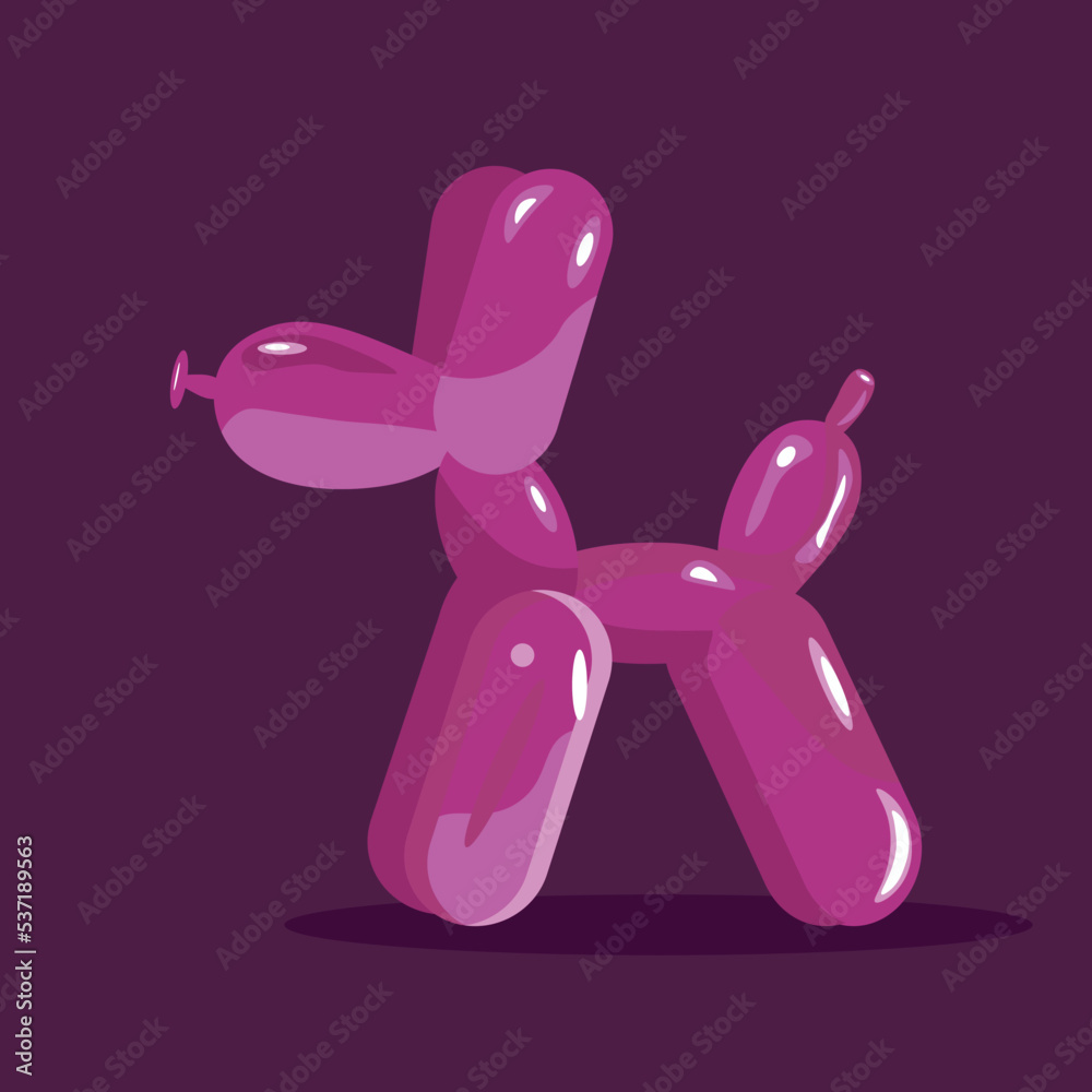 pink dog made of balloons pink dog made of balloons