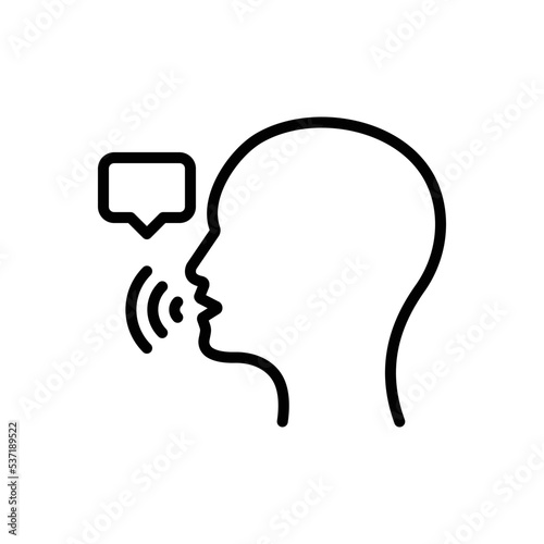 Картината върху платно Black line icon for said