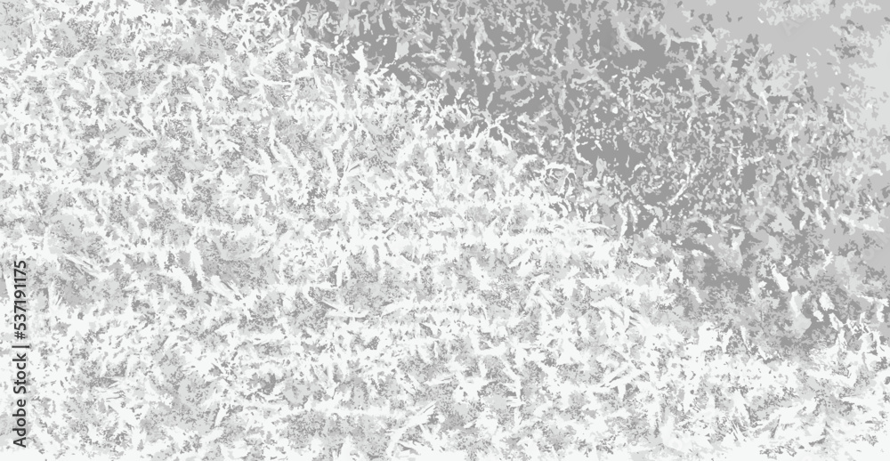 Fototapeta premium Frosty window. Ice vector texture glass background. Wide winter pattern