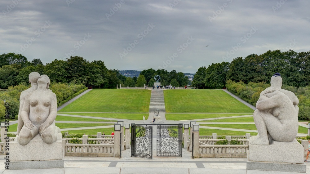 Obraz premium parc de Vigeland à Olso en Norvège