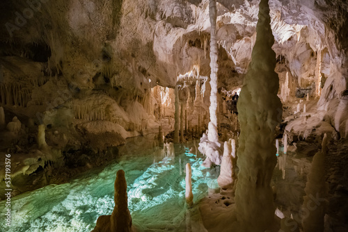 Φωτογραφία Fairy views from The Frasassi Caves (Italian: Grotte di Frasassi) - the most famous show caves in Italy