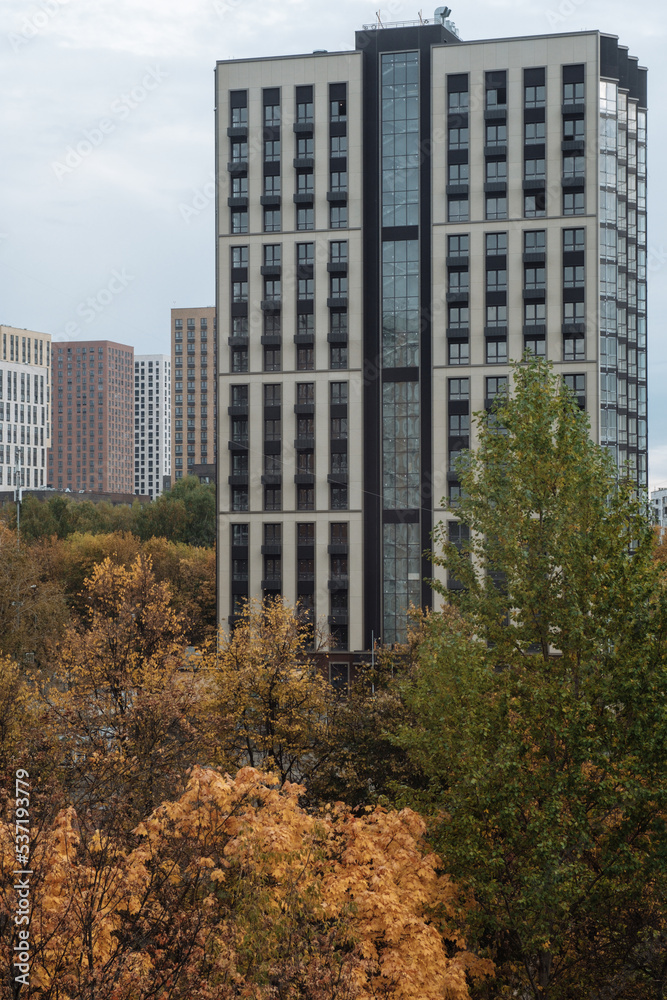 building in autumn