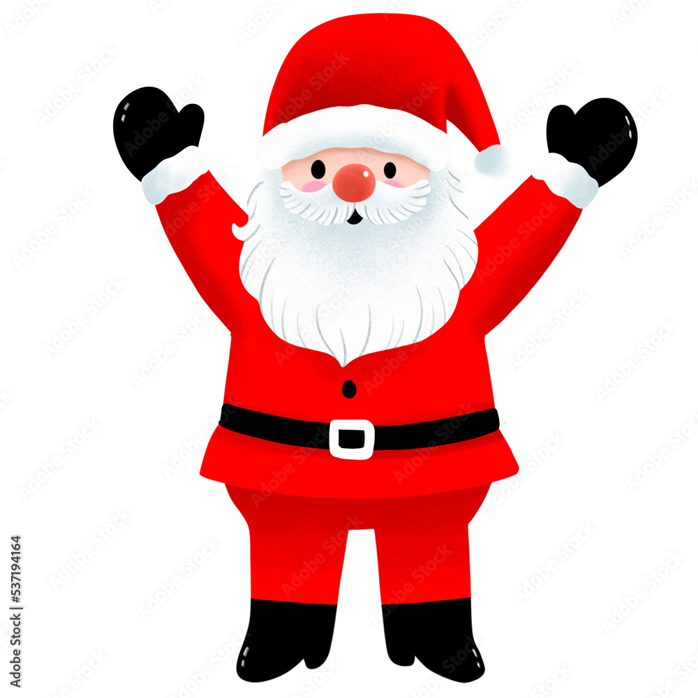 Santa claus in winter character cute cartoon clipart. Santa claus in winter character cute cartoon clipart.