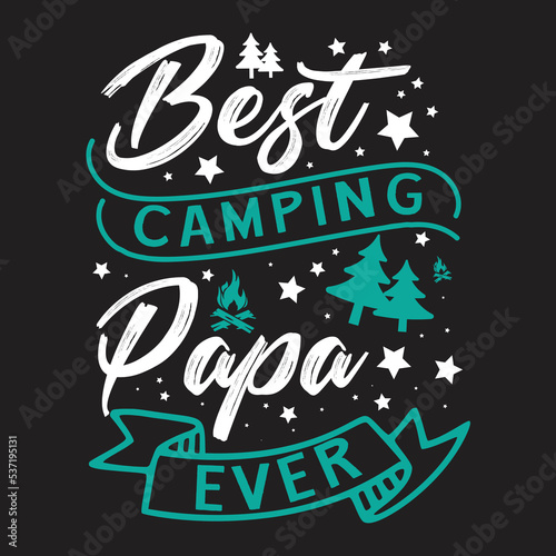 Camping creative typography t shirt design 