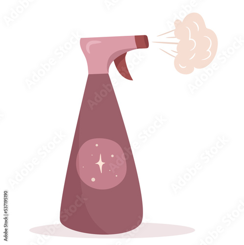 Cleaning spray isolated on white. Cleaning product concept.
