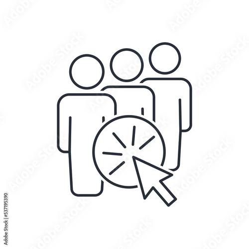  Activate team. Vector linear icon isolated on white background.