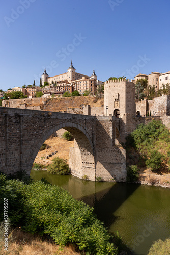 Toledo Old Town and Bridge across Tagus River in Spain © Eduardo Almeida