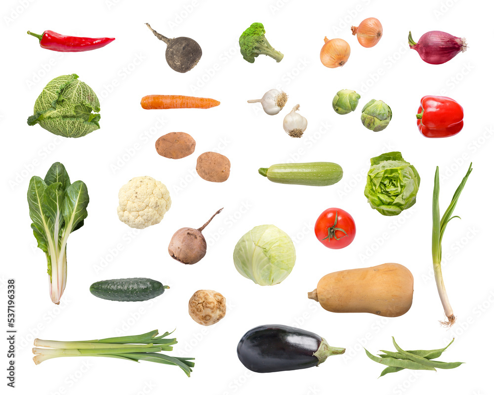 Vegetables isolated PNG transparent - obrazy, fototapety, plakaty 
