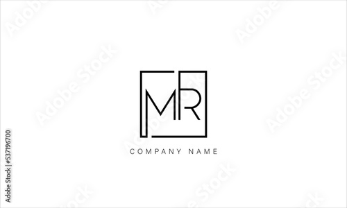 MR, RM Abstract Letters Logo Monogram
