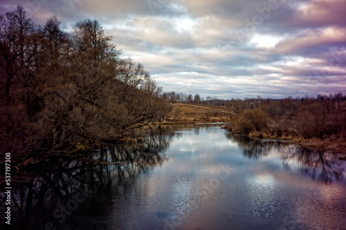 Fototapeta Naklejka Na Ścianę i Meble -  the bank of a small river in spring