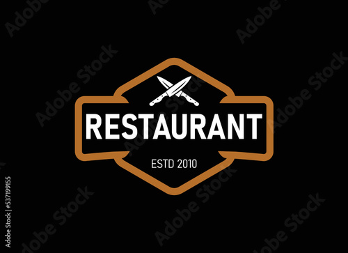 Modern logo of restaurant. Restaurant logo template. 