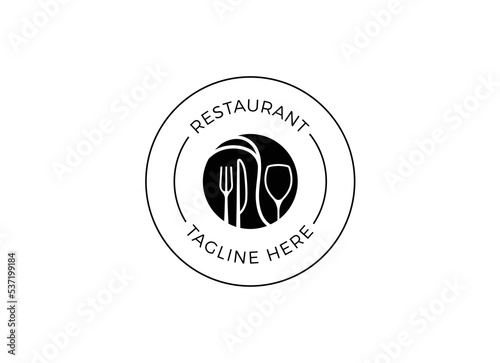 Modern logo of restaurant. Restaurant logo template. 