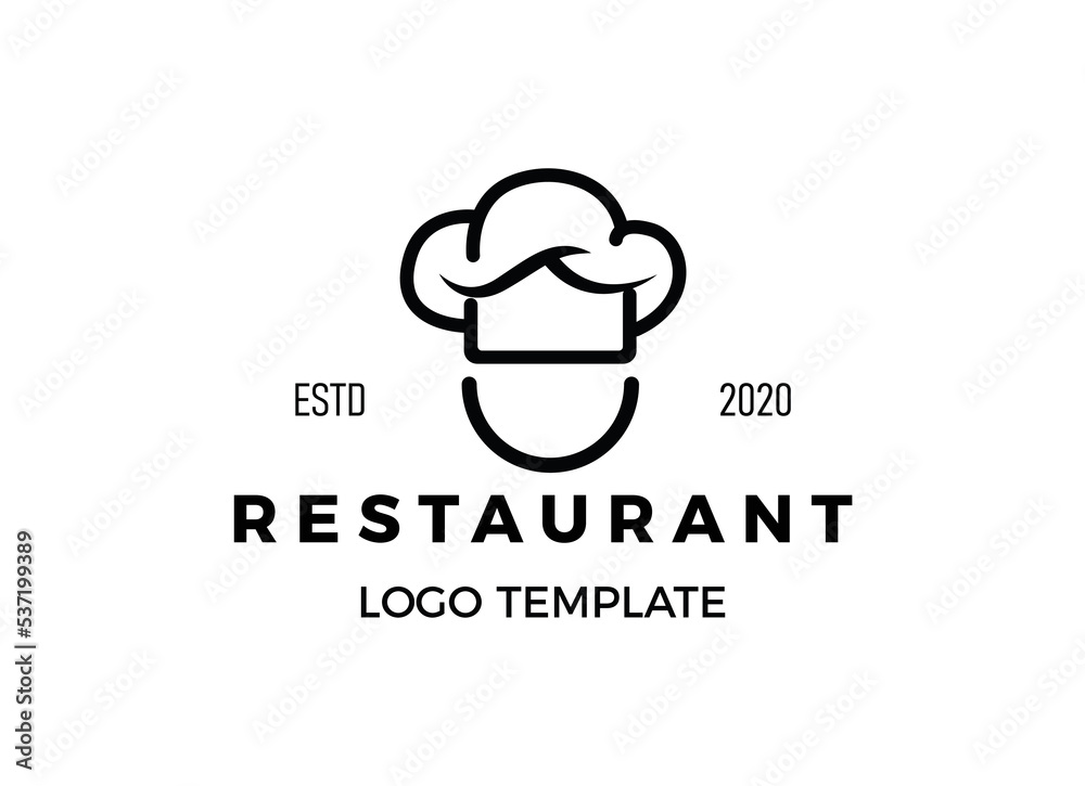 Modern logo of restaurant. Restaurant logo template. Modern logo of restaurant. Restaurant logo template.