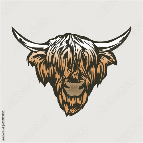 Canvas Print Illustration of a cow