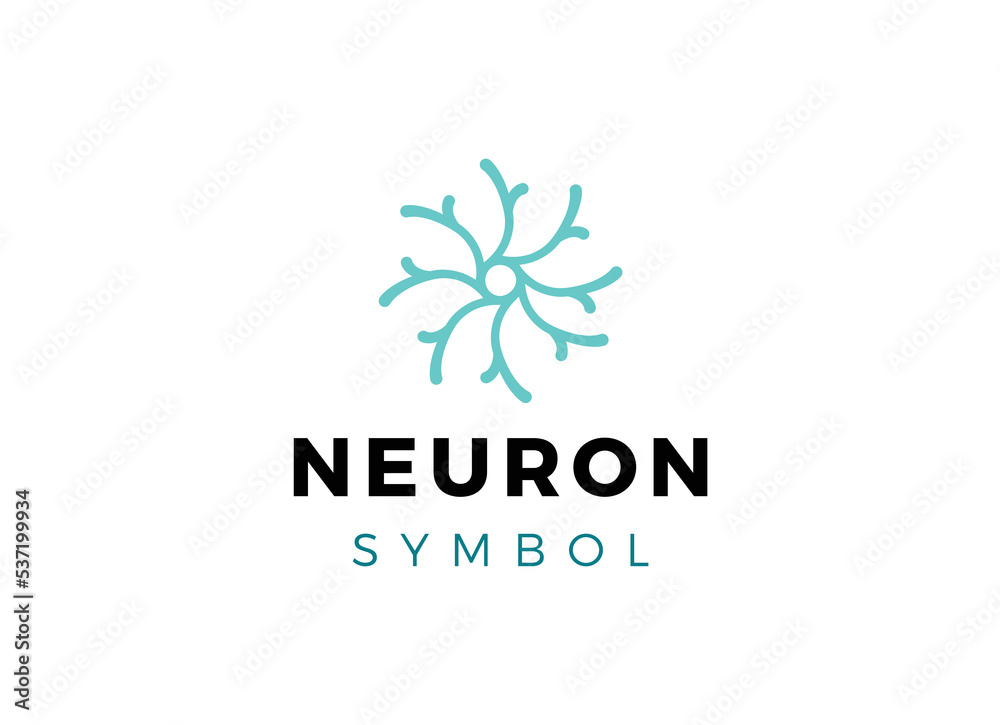 Abstract Neuron logo template vector