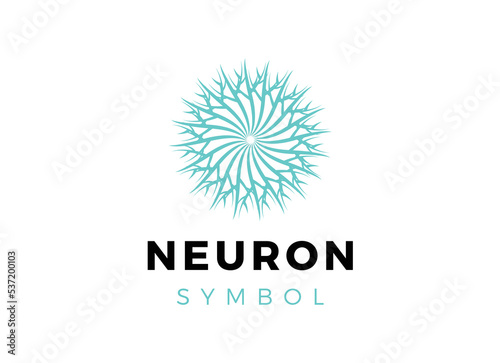 Abstract Neuron logo template vector