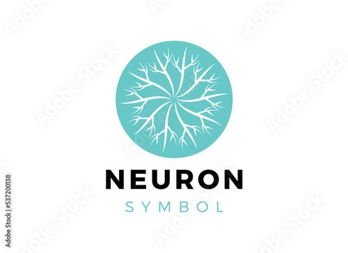 Abstract Neuron logo template vector